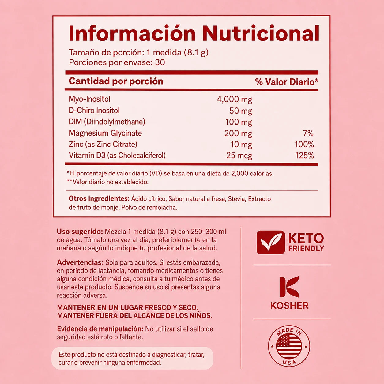 Inositol Complex - Fórmula Completa– | Preparación para la Maternidad (243g)
