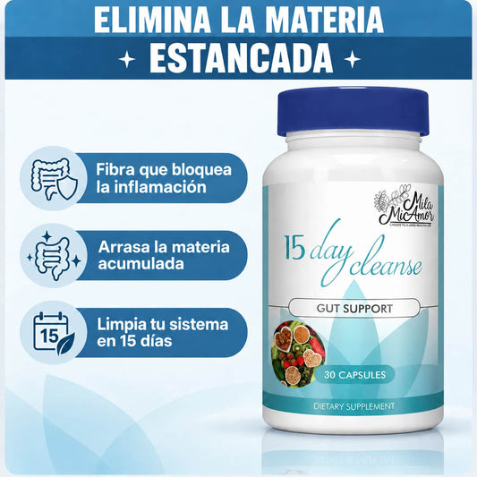 Limpieza de 15 Días - Desintoxicación Avanzada - Limpieza Intestinal con Senna, Cascara Sagrada y Cáscara de Psyllium